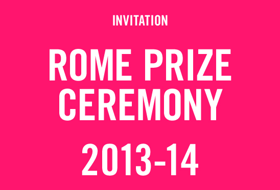 Arthur and Janet C. Ross Rome Prize Ceremony Arthur and Janet C. Ross Rome Prize Ceremony