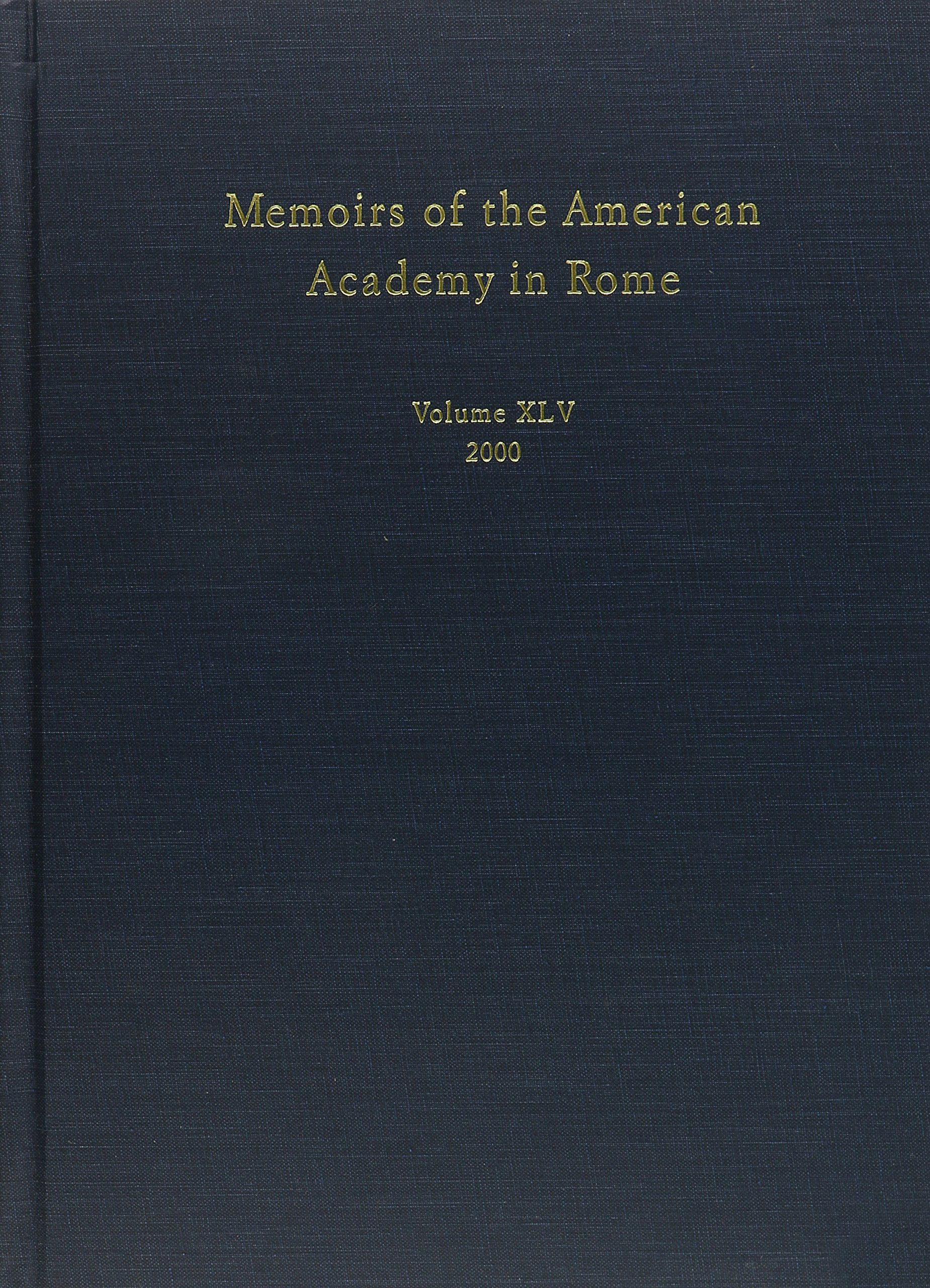 Memoirs Volume 45 - book cover Memoirs Volume 45 - book cover