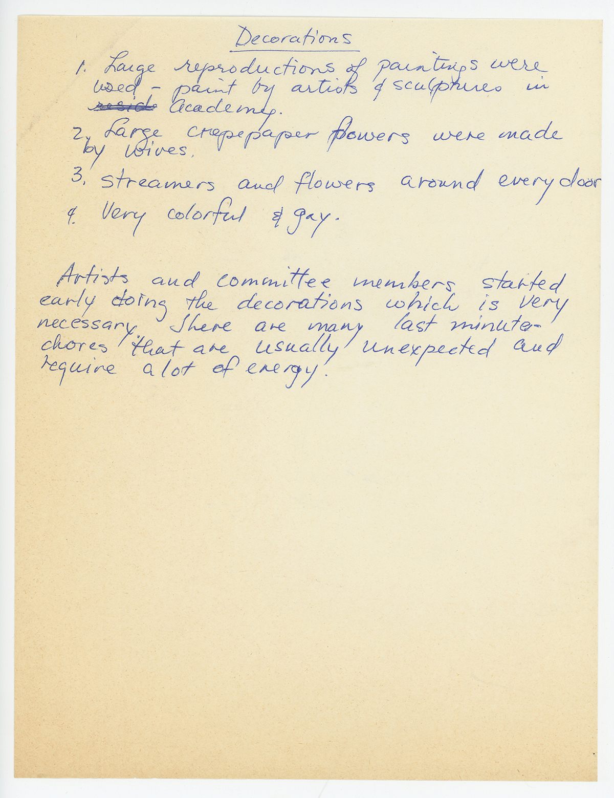 Color scan of a handwritten letter with cursive writing in blue ink