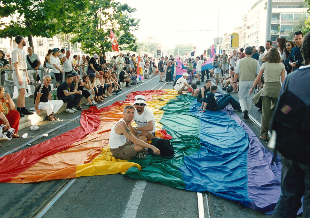 color photo of queer jubilee in rome in 2000