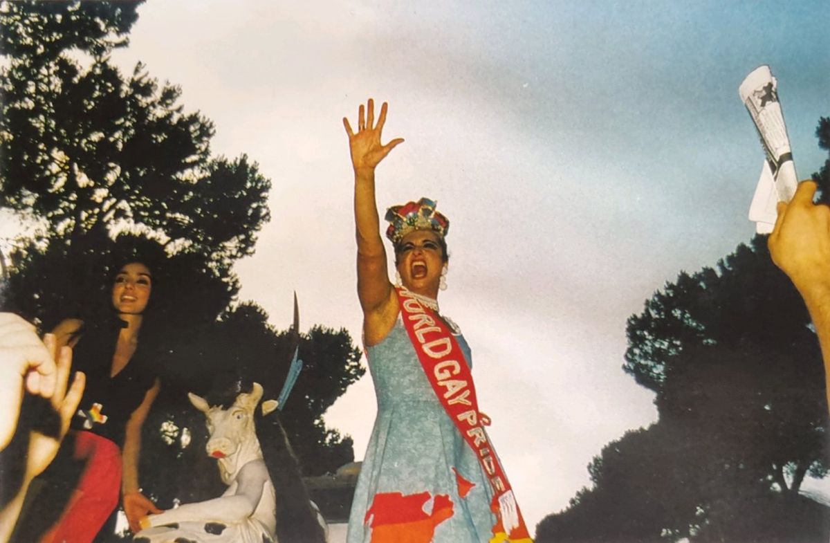 color photo of queer jubilee in rome in 2000