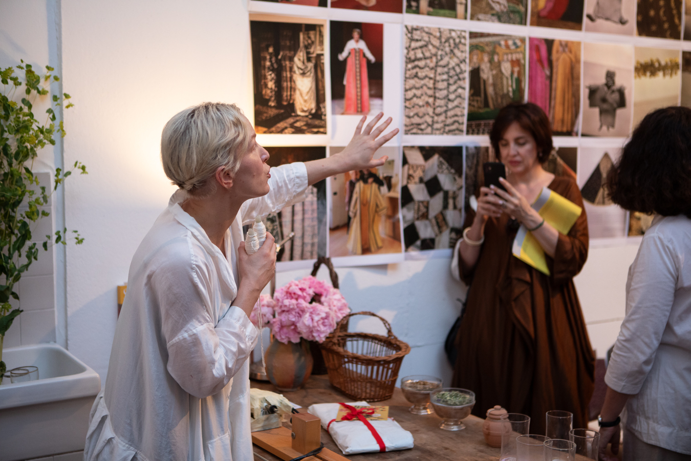 2025 Fellow in Design Amy Revier with audience during the Open Studios. Photo by Flavio Scollo.